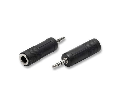 ADATTATORE AUDIO SPINA JACK MASCHIO 3.5MM + PRESA JACK FEMMINA 6.35MM (5/02)