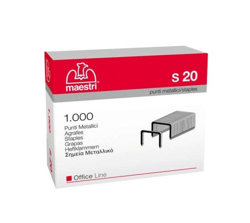 Punti Metallici per Cucitrice ad Alto Spessore Romeo Maestri - 23/20 - S23 - (Conf. 1000)