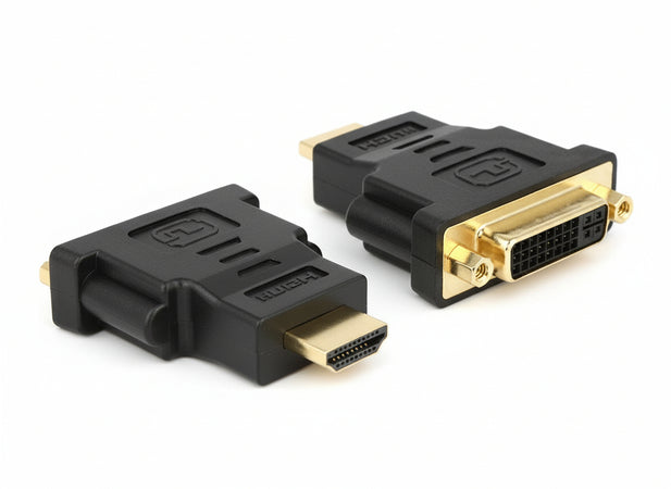 ADATTATORE SPINA HDMI (19PIN) A PRESA DVI-D DUAL LINK (24+5) DORATO
