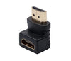 ADATTATORE SPINA HDMI (19PIN) A PRESA HDMI (19PIN) 90 GRADI DORATO