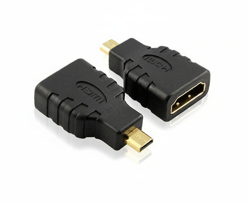 ADATTATORE SPINA HDMI MICRO (TIPO D) A PRESA HDMI (19PIN) DORATO