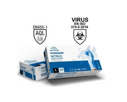 GUANTI IN NITRILE USO MEDICO SENZA POLVERE - 1CONF. DA 100PZ - TAGLIA L