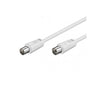 PROLUNGA CAVO ANTENNA TV 9/18W - CAVO COASSIALE 2MT IEC 9.5MM - BIANCO