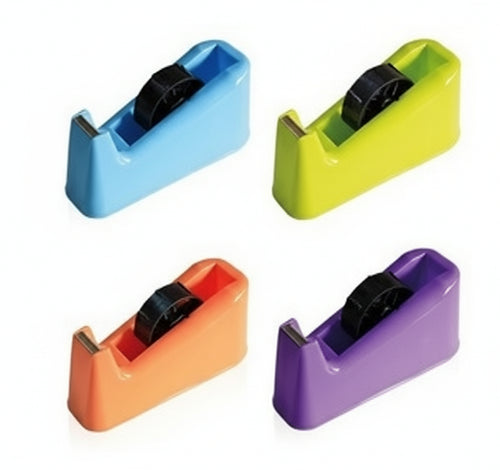 DISPENSER DA BANCO PER NASTRI ADESIVI 33/66 MT - COLORI FLUO ASSORTITI