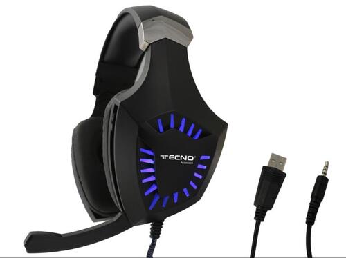 Cuffie Stereo Gaming Tecno TC-K10 Rgb - Microfono Omnidirezionale - Connettori: 3,5 Mm*1 + Usb - Rgb