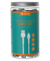 CONFEZIONE IN BARATTOLO 30 CAVI BULK V2 MICRO-USB 5V 2.1A BIANCHI