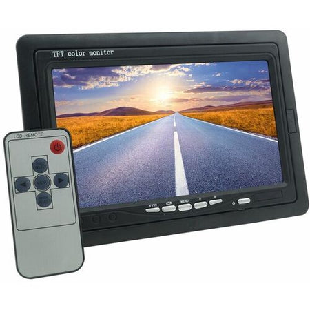 Monitor Lcd 7 Pollici HD TFT - A colori 2 ingressi video rca per telecamera sorveglianza o Auto