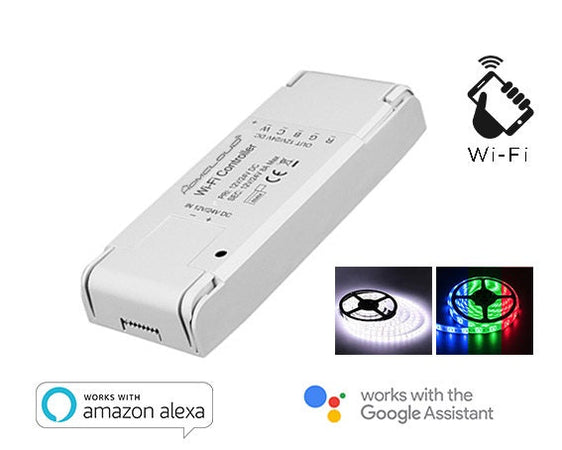 CONTROLLER STRISCE LED WIFI 12-24V RGB + WHITE (AS-SL1)