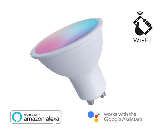 LAMPADA LED FARETTO GU10 AD INCASSO RGB + BIANCO CALDO DIMMERABILE 5.5W (EE-45WG10)