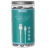 Conf. 30 Cavi bulk in Barattolo V2 Lightning Apple 5V 2.1A - 1 Metro - Bianchi