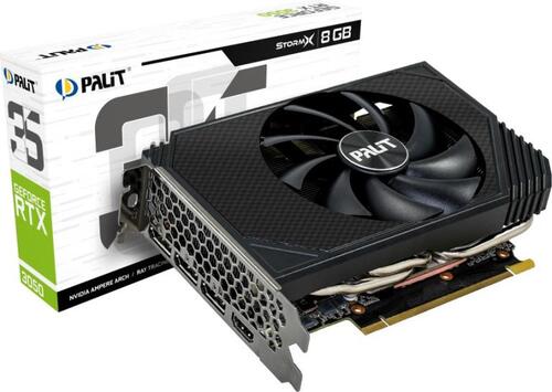 Scheda video Palit GeForce RTX 3050 8GB StormX - 128bit - 8GB GDDR6 - DisplayPort, HDMI - Boost Clock 1777 Mhz - Pci-express