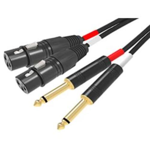 Cavo audio 2 x XLR F / 2 x 6.3mm - 3mt