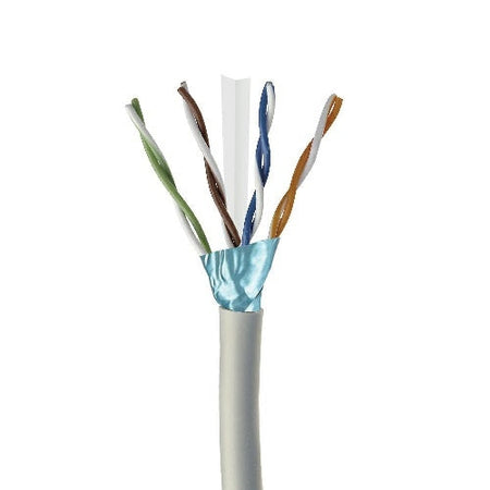 Matassa di rete FTP Cat 6 - CCA 0.55mm - 2 3AWG - Lunghezza 100 Mt. - Grigio