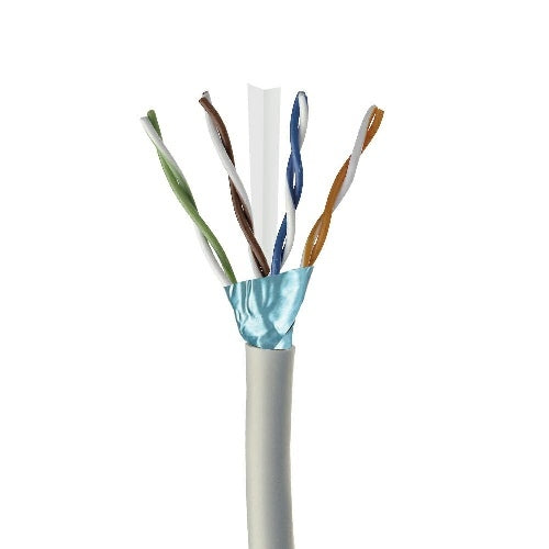 Matassa di rete FTP Cat 6 - CCA 0.55mm - 2 3AWG - Lunghezza 100 Mt. - Grigio