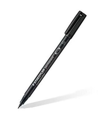 MARCATORE A PUNTA SINTETICA LUMOCOLOR PERMANENT 313 0.4MM NERO (10 PZ)