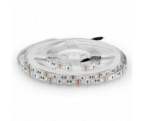 STRISCIA LED VT-5050 60LED/MT 12V STRIP 5MT 10.8W/MT RGB IP20 (212120)