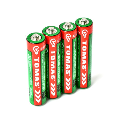 Pila Batteria MiniStilo Tomas AAA - R03 Size - AAA 1.5V - confezione 4 Pezzi