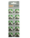 BATTERIE BOTTONE MINI 1.55V AG5 LR754 393 G5 ALKALINE (10 PEZZI)