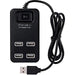 Adattatore Hub Usb 2.0 con interruttore - 4 porte - Nero