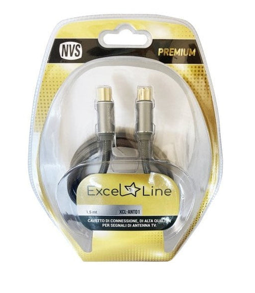 CAVO DI ANTENNA SPINA/SPINA GOLD IEC 9,5 MM - 1.5MT (XCLANT01)