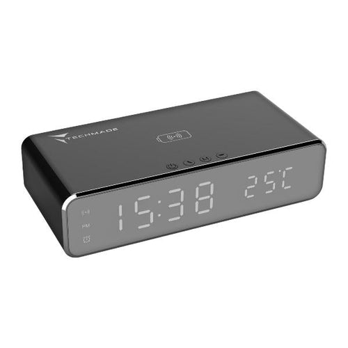 SVEGLIA DIGITALE TM-W258-BK CON FUNZIONE DI RICARICA WIRELESS - NERO