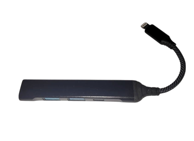 HUB 4 PORTE SLIM 3X USB3.0 + LIGHTNING (LE-121)