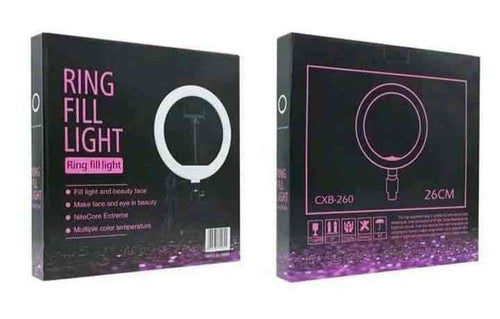 ANELLO DA ILLUMINAZIONE RING FILL LIGHT 10 26CM LED (CXB-260)