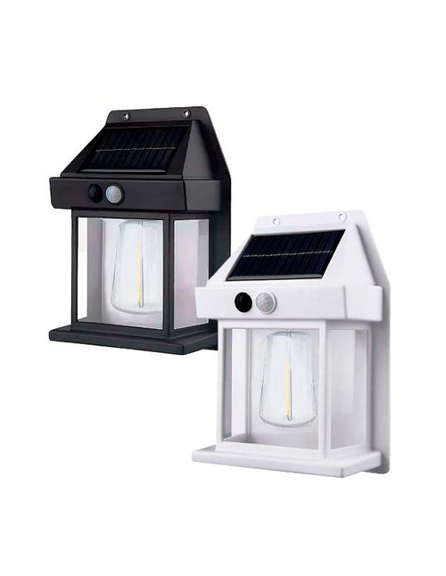LAMPADA RICARICA SOLARE A PARETE ESTERNO BK-888D BIANCA - LUCE CALDA - SENSORE DI MOVIMENTO