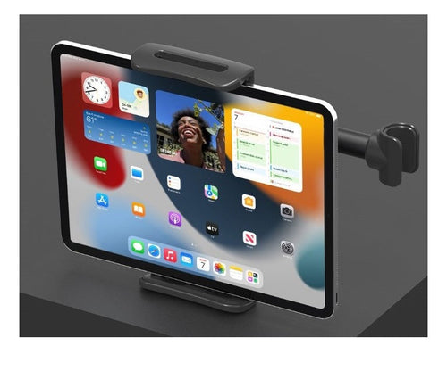 Staffa Auto per tablet - fissaggio sedile posteriore - estensione da 11 a 20 cm - Magic Clip - Nera