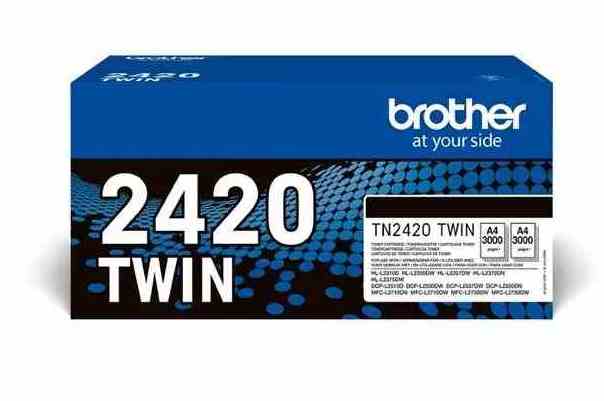 TONER ORIGINALE BROTHER TN-2420 TWIN NERO CONF. 2 PEZZI