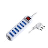 MULTIPRESA 6 POSTI BIPASSO SPINA 16A + INTERR. (PEM2716-W)