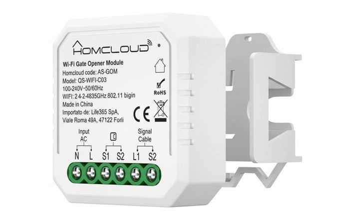 MODULO SMART WI-FI PER CANCELLI GARAGE ED ELETTROSERRATURE 1CH (AS-GOM)