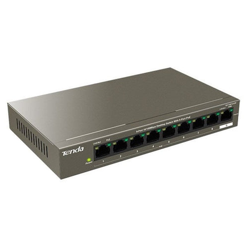 Switch di rete Tenda TEF1109P-8-63W - PoE Switch 9 Porte 10/100 Mbps, 8 Porte PoE - 63W
