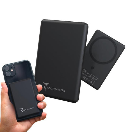 Carica Batteria portatile Powerbank Techmade TM-WWQ74 - Slim - Wireless Magnetico - 10000mah - PD 22.5W