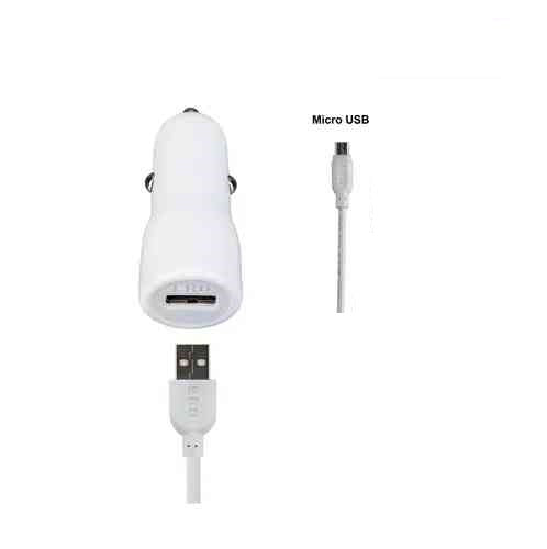 Caricatore Da Auto 2.4a - 2 In 1 Car Charger - Micro Usb - Lunghezza Cavo 1mt