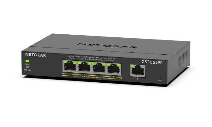 SWITCH RETE 5 PORTE 10/100/1000 GS305EPP-100PES POE