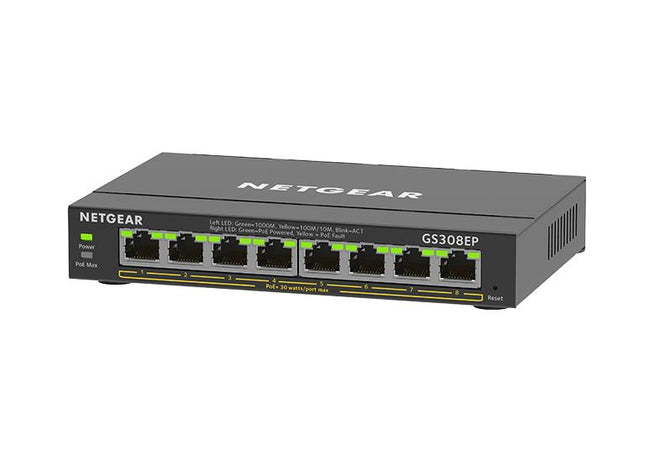 SWITCH RETE 8 PORTE 10/100/1000 GS308EP-100PES POE