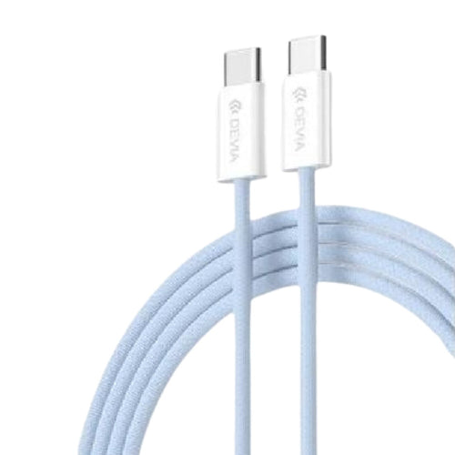 Cavo intrecciato Fast serie Smart da C a C PD 60 W 1mt Blu