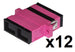 CONFEZIONE 12 ADATTATORI FIBRA OTTICA SC/SC MULTIMODE DUPLEX OM4 (LKSCD412)