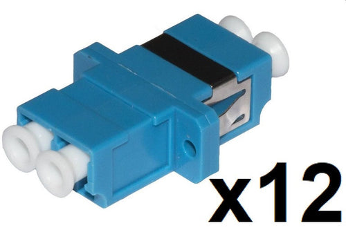 CONFEZIONE 12 ADATTATORI FIBRA OTTICA LC/LC SINGLEMODE DUPLEX (LKLCDS12)