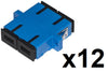 Confezione 12 adattatori fibra ottica sc/sc singlemode duplex - 12pz