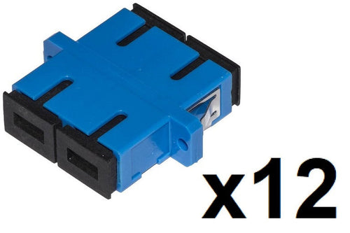 Confezione 12 adattatori fibra ottica sc/sc singlemode duplex - 12pz