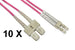 CONFEZIONE 10 CAVI FIBRA OTTICA LC A SC MULTIMODE DUPLEX OM4 MT.5 (LKLCSC4505E)