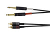 Cavo 2 x jack 6.3 mono / 2xRCA M