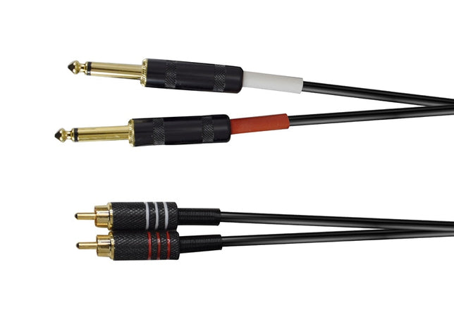 Cavo 2 x jack 6.3 mono / 2xRCA M