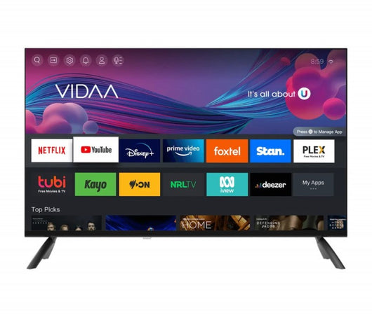 Televisore Akai AKTV3234S - Display 32 pollici Led - 1366x768 HD Ready - DVB-T2/C/S - Slot CI+, 3x HDMI, 2x USB, Rca, Wifi - Vesa - Nero