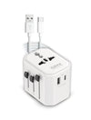 ADATTATORE DA VIAGGIO MULTIPRESA CON 2 PORTE USB E CAVO (CC 9600USBC)