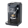 Macchina Caffè A Cialde Faber Pro Deluxe - Corpo Intero In Acciaio Inox Verniciato Mat - Griglia Poggia Tazza In Metallo - Color Nero Rifiniture Crom