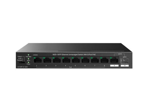 SWITCH RETE 10 PORTE 10/100/1000 - 9P GE LAN +1P SFP - POE (TEG1110PF-8-120W)