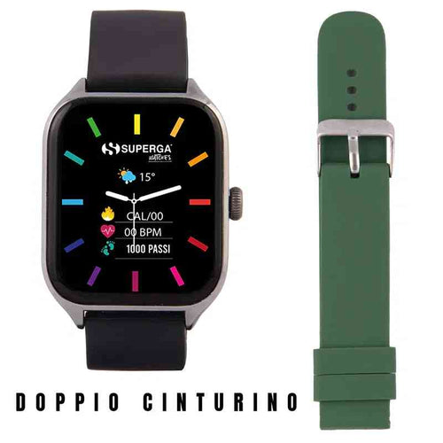 Orologio Smartwatch Superga Watch WINNER - Orologio unisex SWT-STC009 - cassa in alluminio 42mm - android/ios/Apple - bt calling (chiamate in vivavoce tramite smartwatch) - cinturino in silicone -